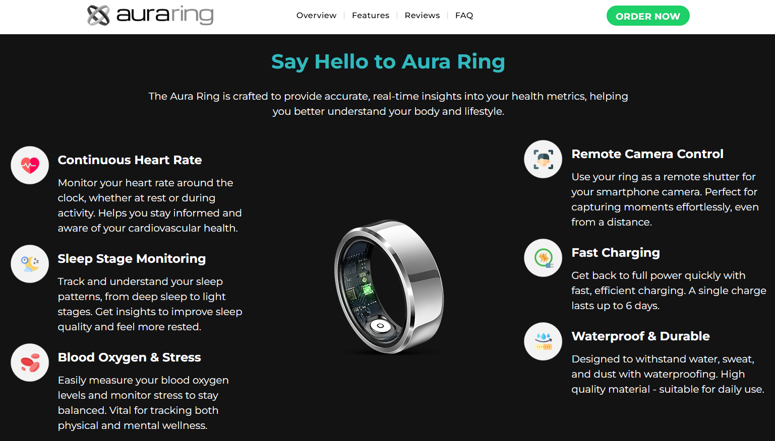 Aura Ring Multifunctional Smart Ring