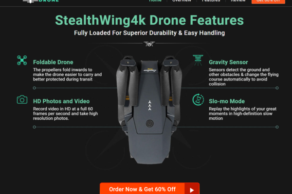 Stealth Wing 4k Drone