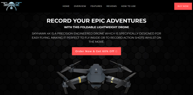 SkyHawk Drone SkyHawk 1080P HD Camera Drone, Long Life Batteries, Foldable Mini Drone!