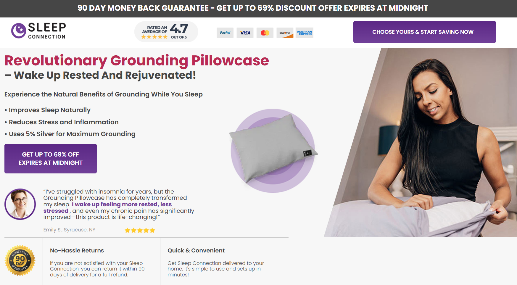 Sleep Connection Grounding Pillowcase