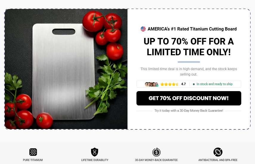 KatuChef Titanium Cutting Board