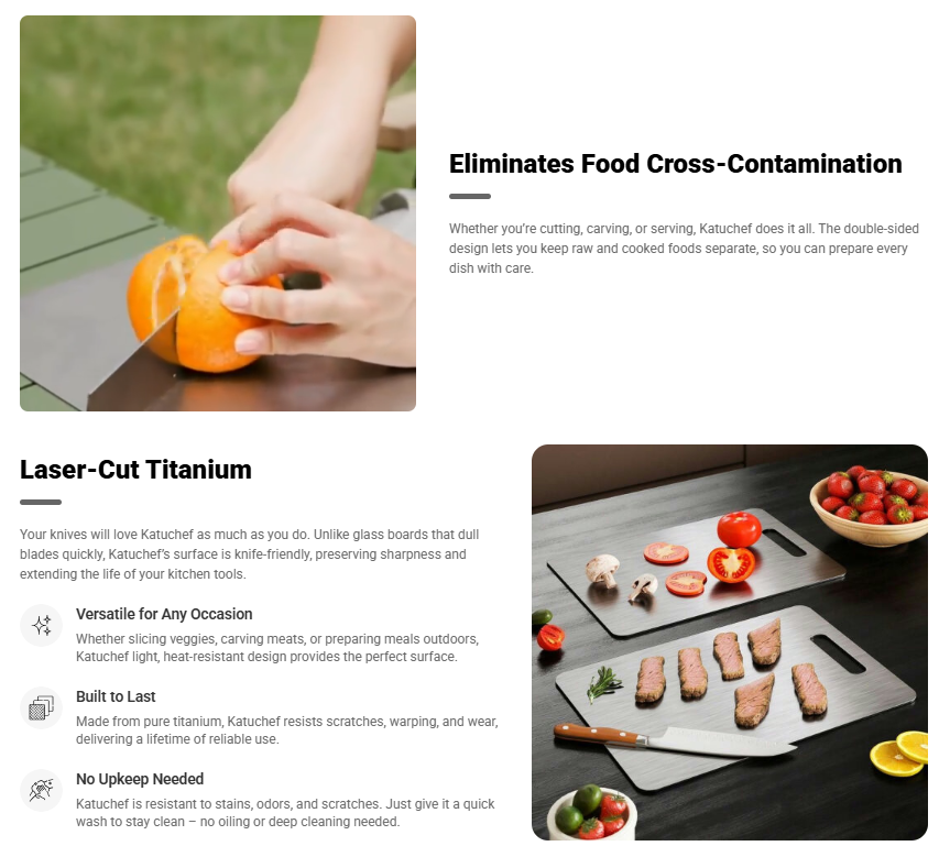 KatuChef Titanium Cutting Board