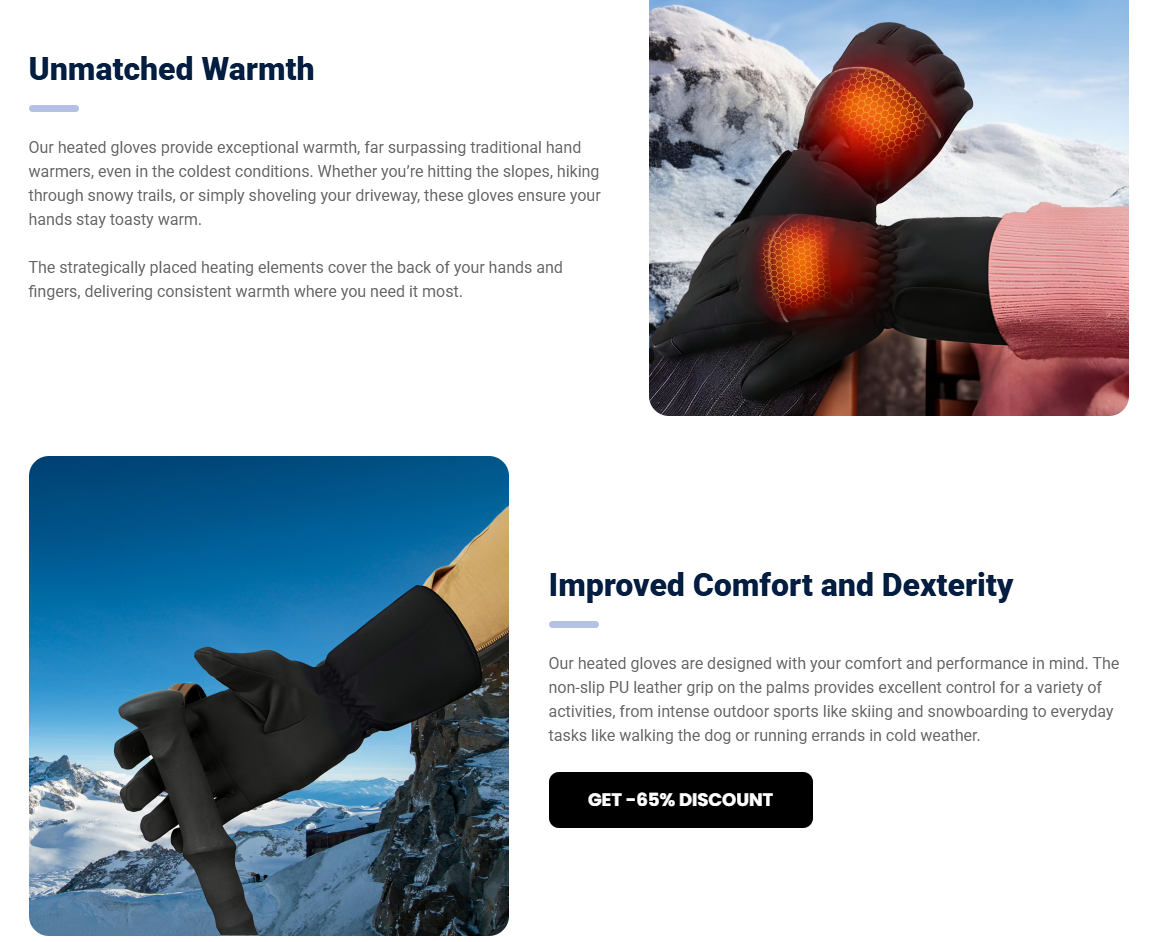 WellaHeat Heated Gloves