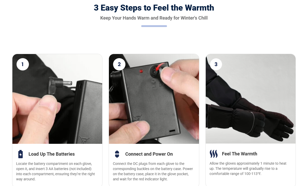 WellaHeat Heated Gloves