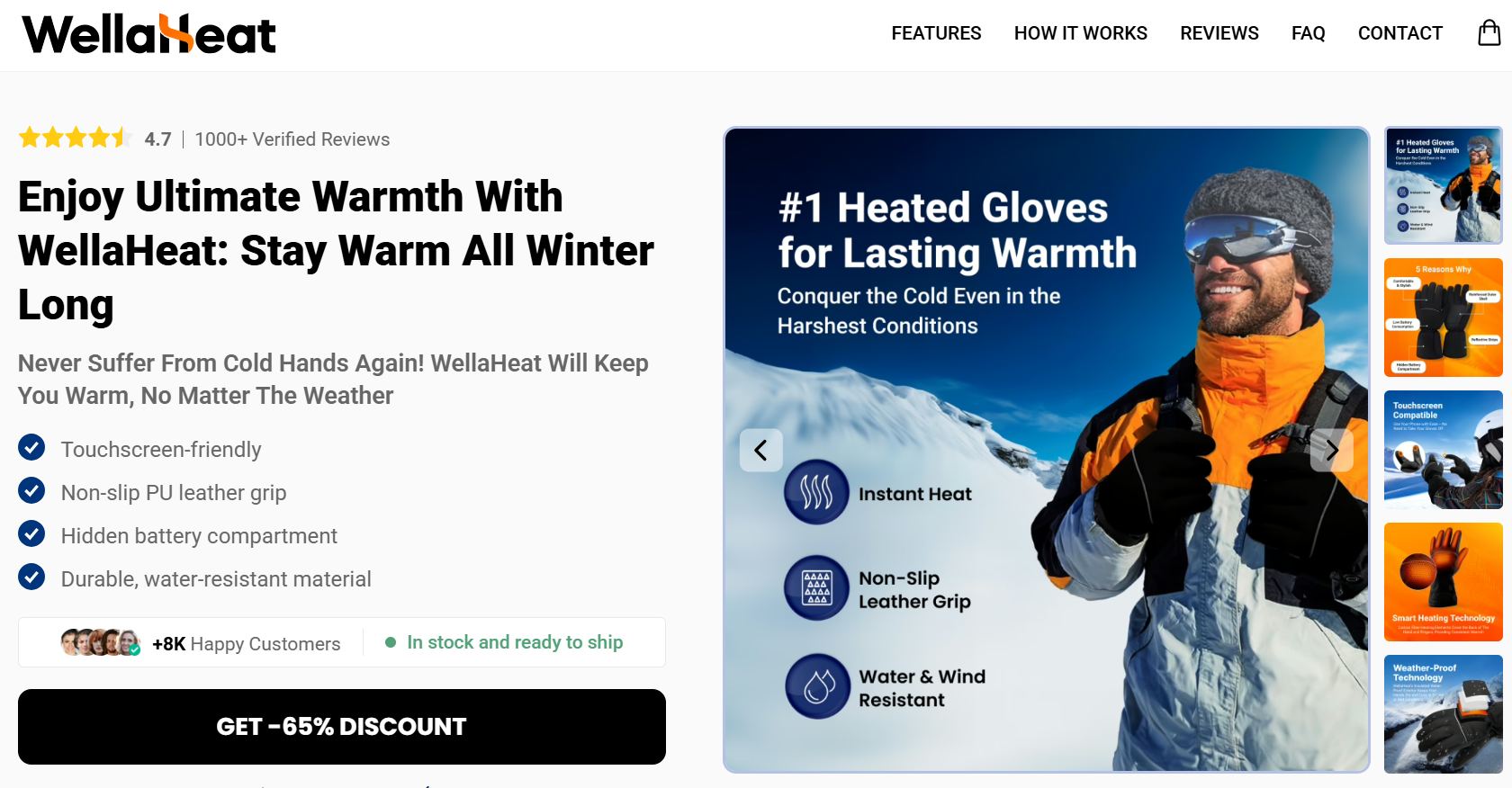 WellaHeat Heated Gloves