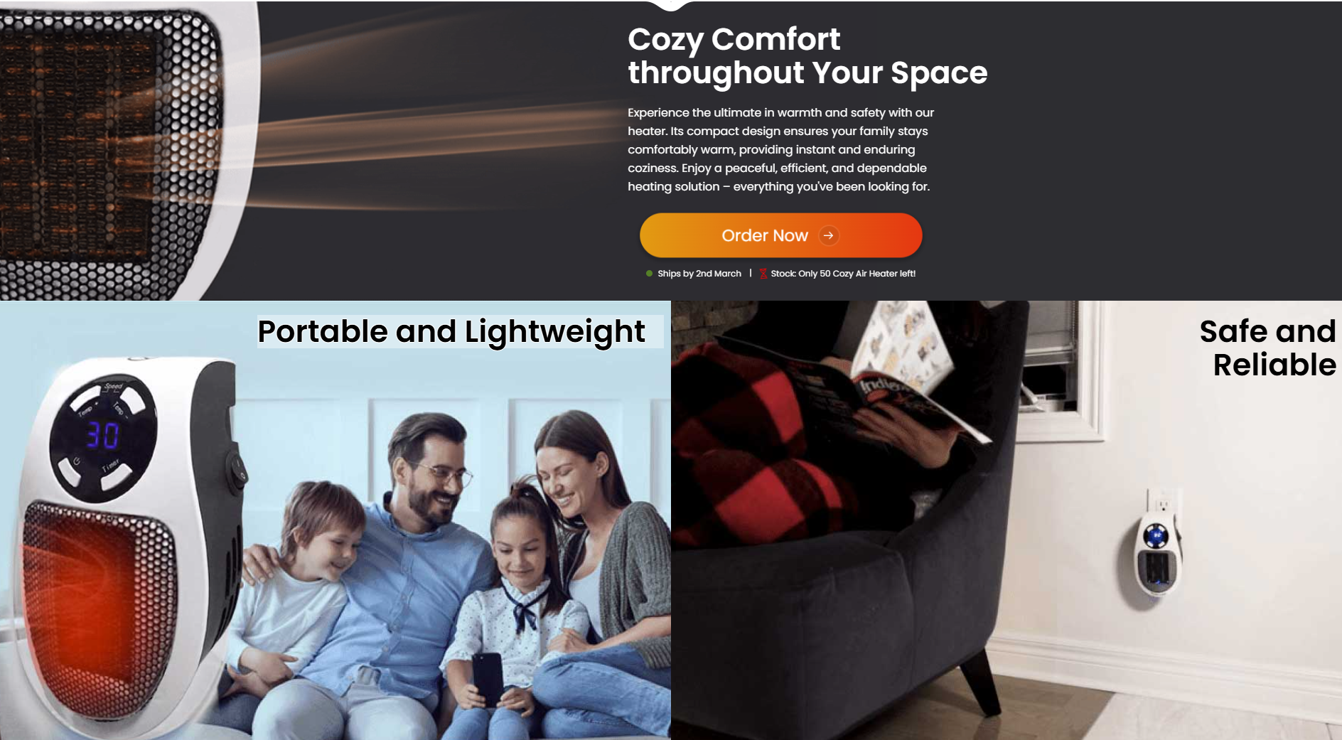 Cozy Air Heat Portable Heater