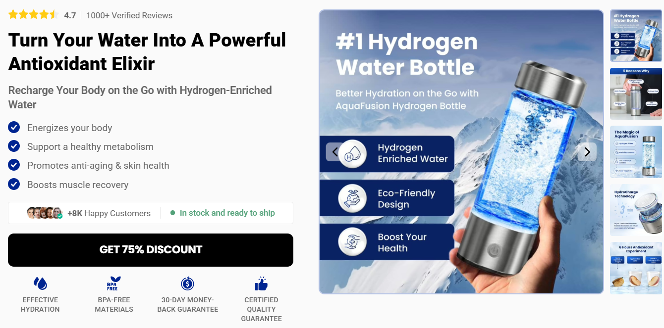 AquaFusion Hydrogen Bottle