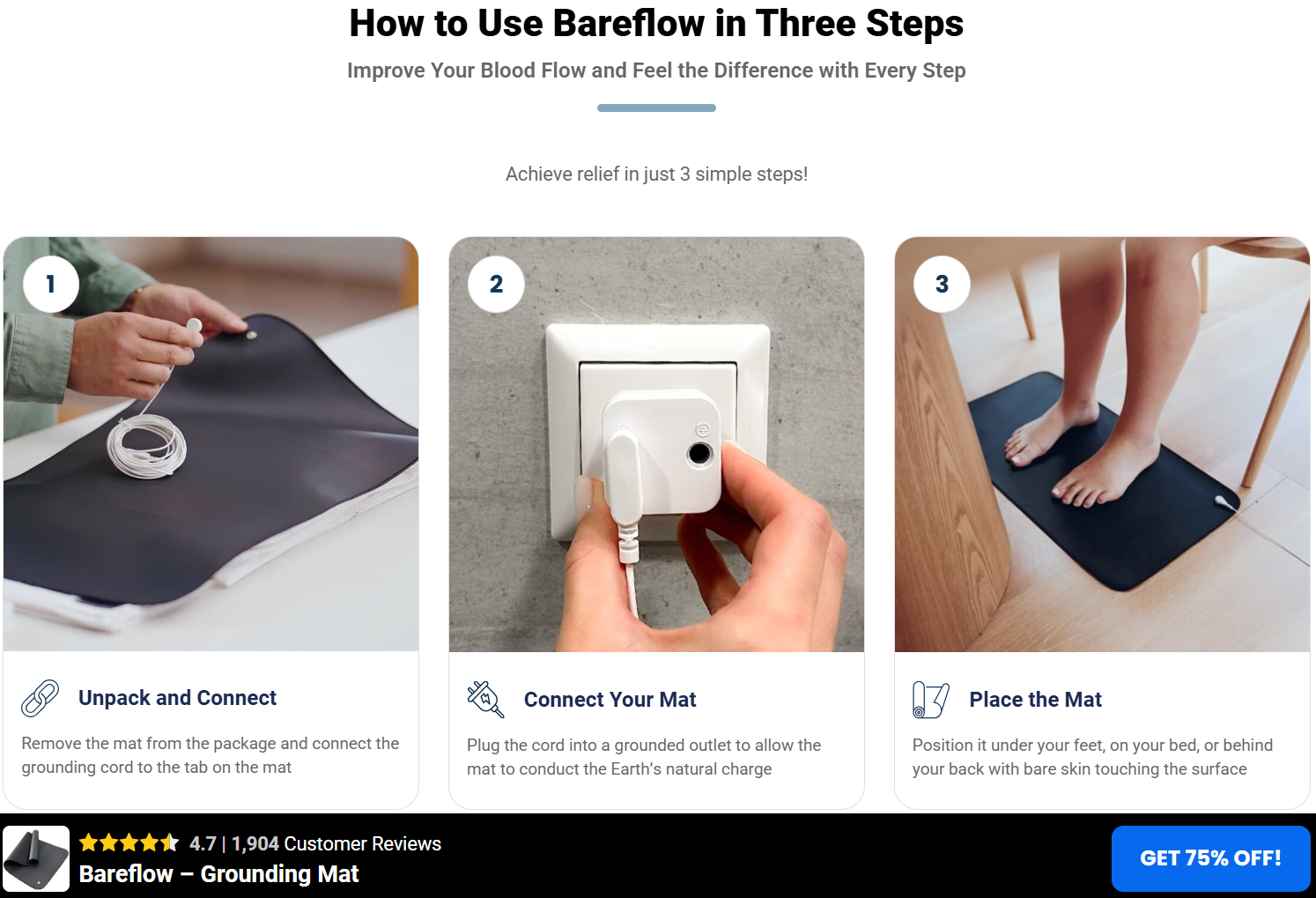 Bareflowmat Grounding Mat