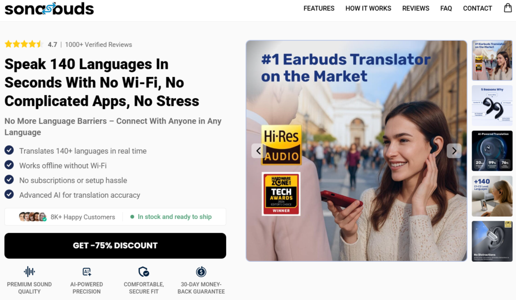 SonaBuds Translating Earbuds